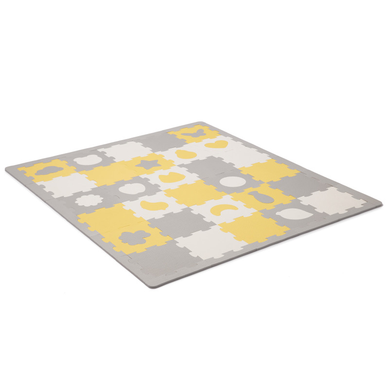 Килимок-пазл Kinderkraft Luno Shapes Yellow, 30 елементів KPLUSH00YEL0000