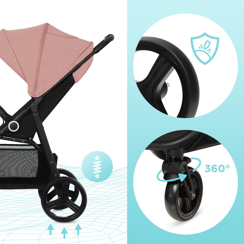Прогулянкова коляска Kinderkraft Grande Plus Pink KSGRAN00PNK0000