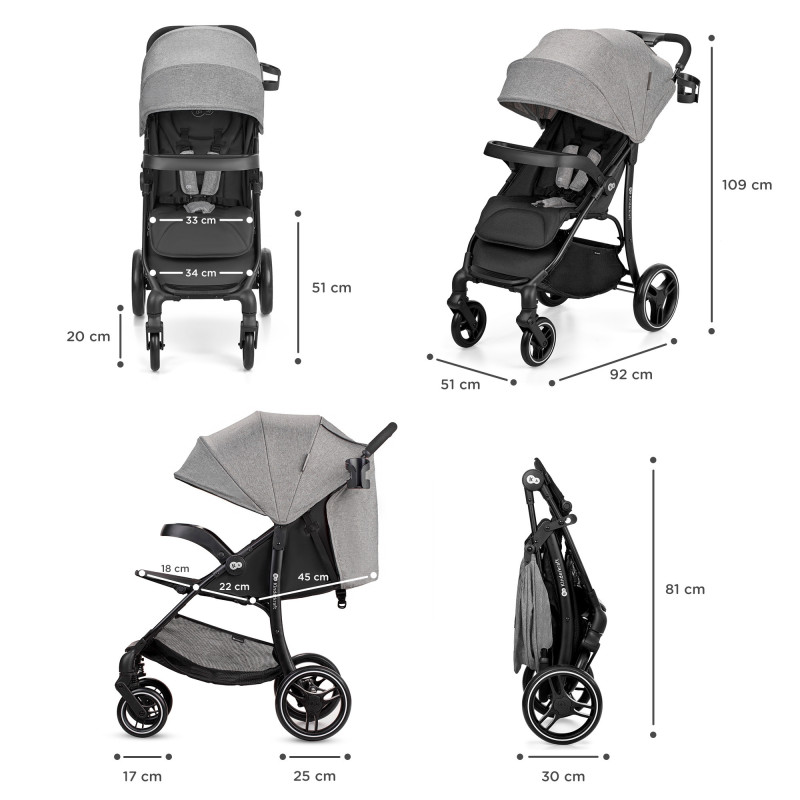 Прогулянкова коляска Kinderkraft Trig 2 TR Grey KSTRIG2TGRY0000