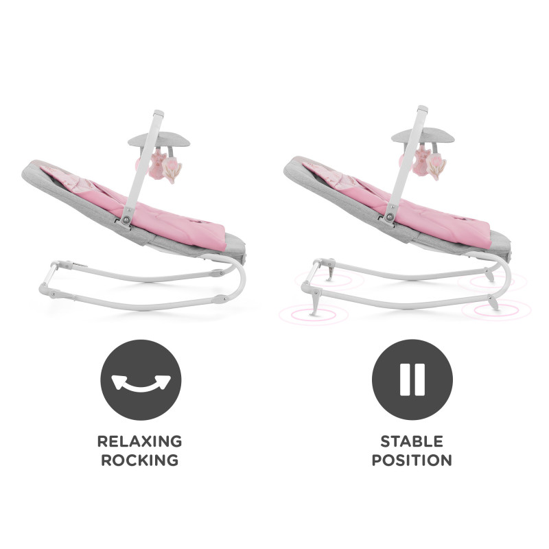 Шезлонг-гойдалка Kinderkraft Felio 2 Peony Rose KBFELI20PNK0000