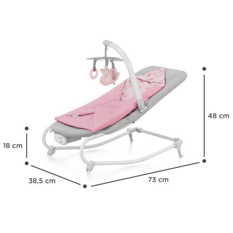 Шезлонг-гойдалка Kinderkraft Felio 2 Peony Rose KBFELI20PNK0000