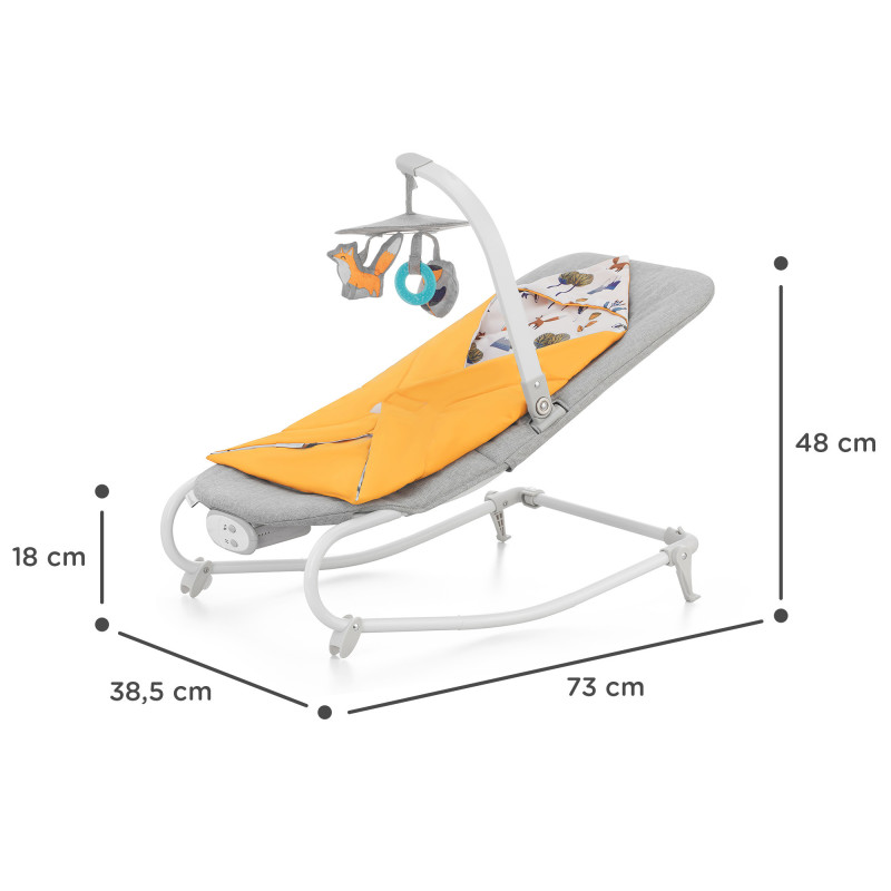 Шезлонг-гойдалка Kinderkraft Felio 2 Forest Yellow KBFELI20YEL0000