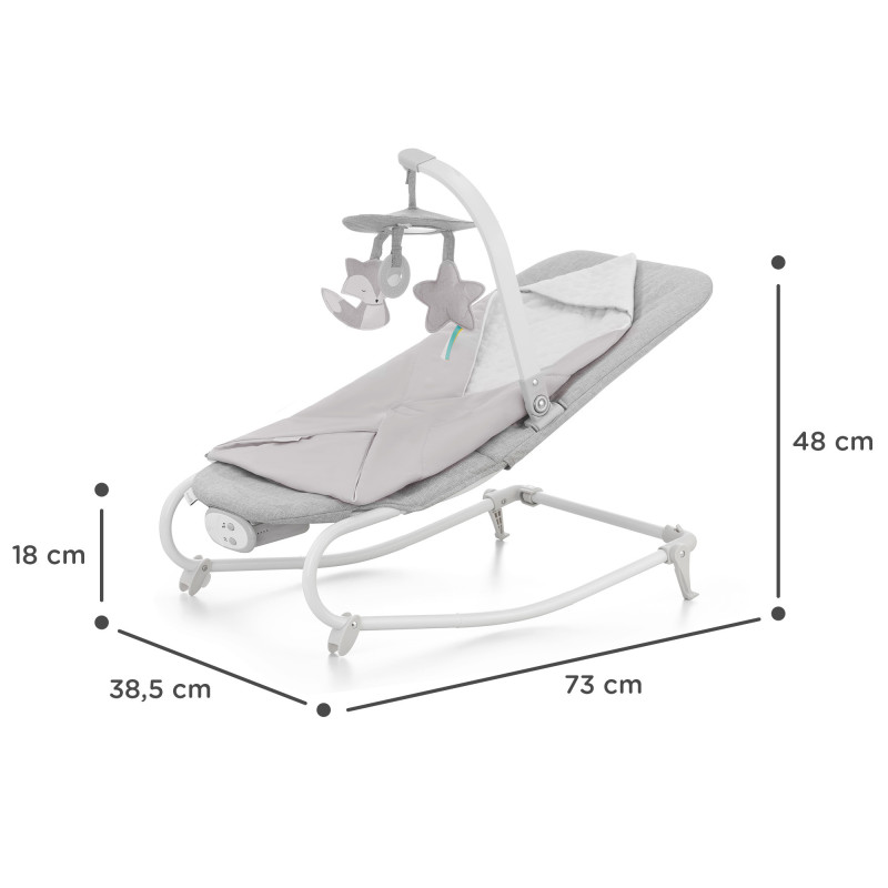 Шезлонг-гойдалка Kinderkraft Felio 2 Stone Grey KBFELI20GRY0000