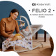 Шезлонг-гойдалка Kinderkraft Felio 2 Stone Grey KBFELI20GRY0000