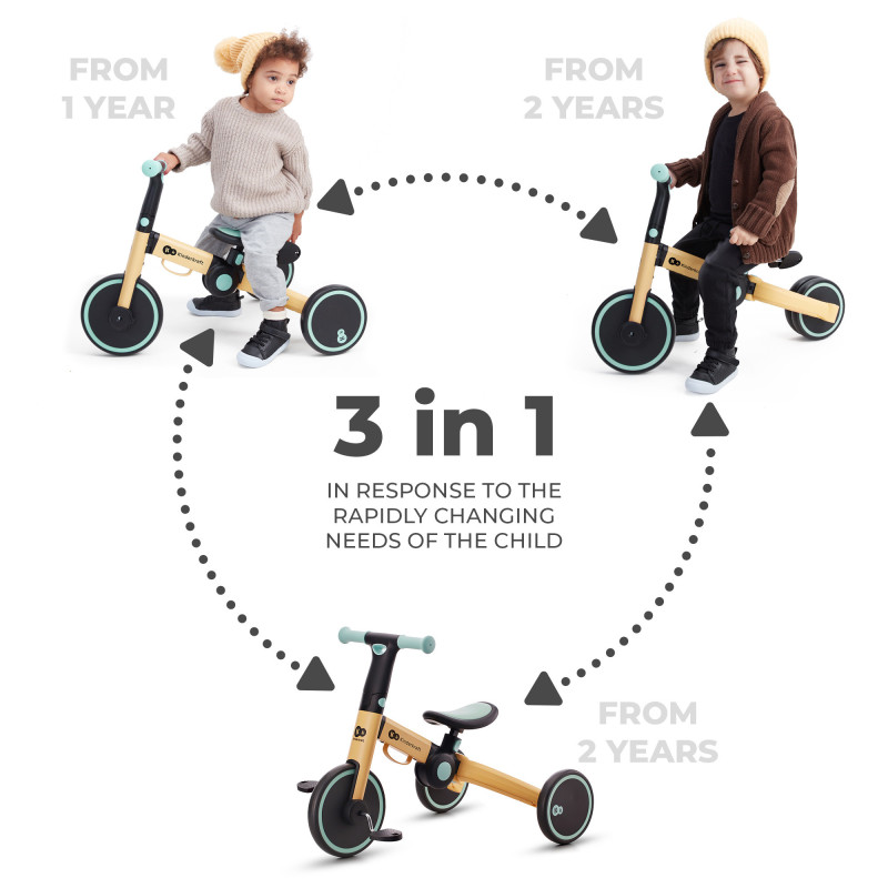 Триколісний велосипед 3 в 1 Kinderkraft 4TRIKE Sunflower Blue KR4TRI22BLU0000