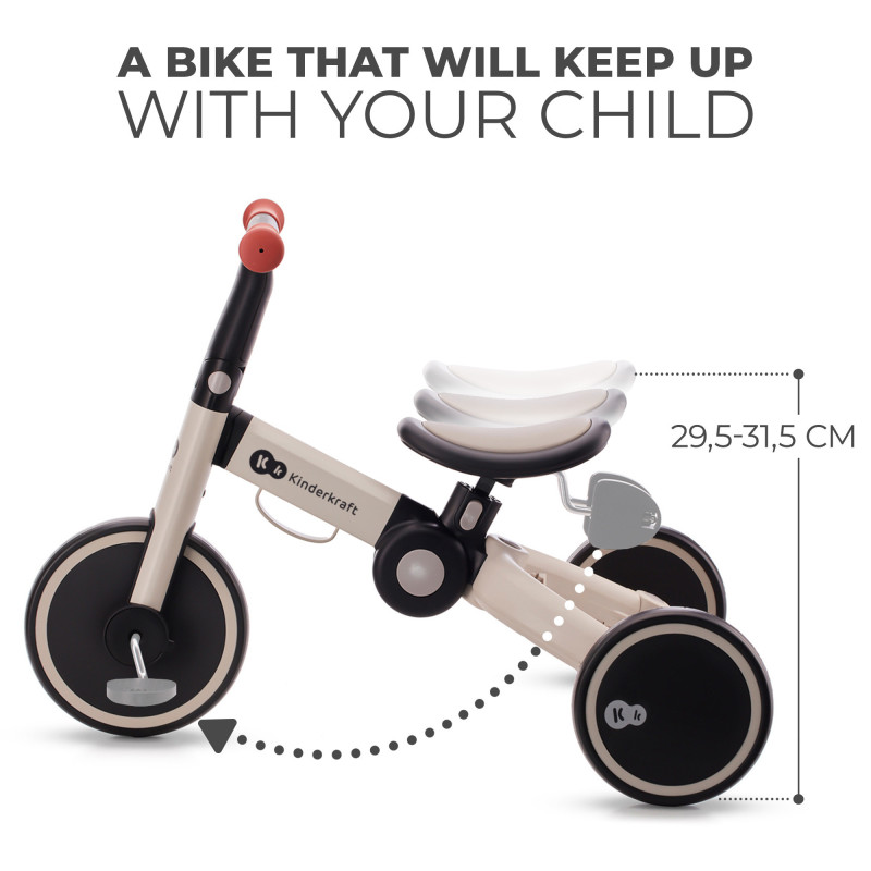 Триколісний велосипед 3 в 1 Kinderkraft 4TRIKE Silver Grey KR4TRI22GRY0000