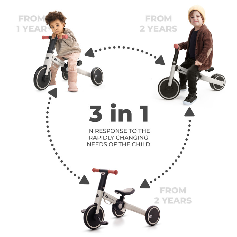 Триколісний велосипед 3 в 1 Kinderkraft 4TRIKE Silver Grey KR4TRI22GRY0000