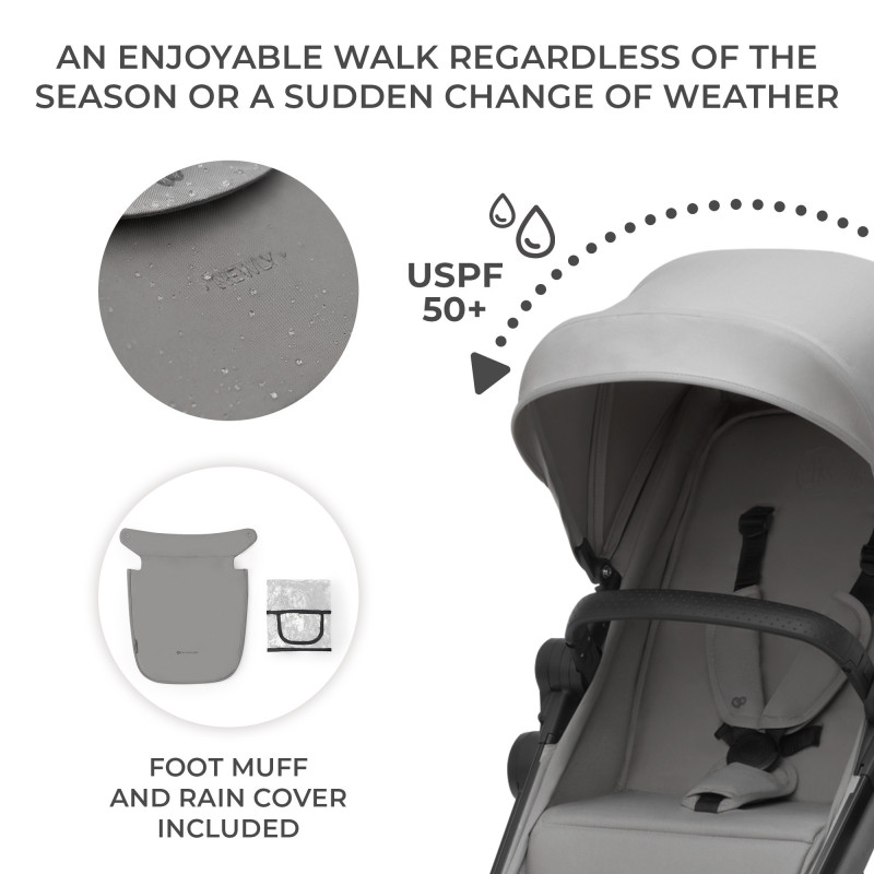 Універсальна коляска 3 в 1 Kinderkraft Newly Moonlight Grey KSNEWL00GRY3000