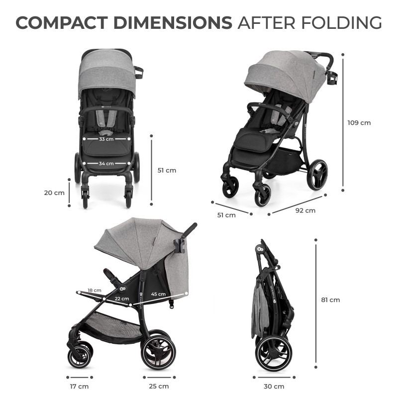 Прогулянкова коляска Kinderkraft Trig 2 Grey KSTRIG02GRY0000