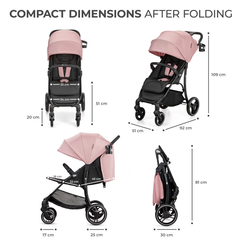 Прогулянкова коляска Kinderkraft Trig 2 Pink KSTRIG02PNK0000