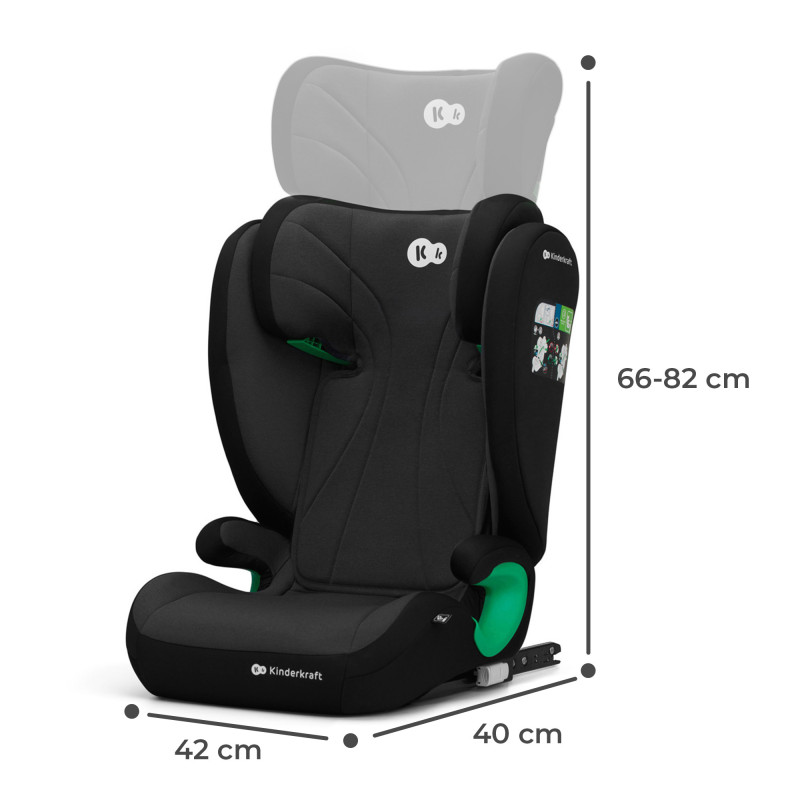 Автокрісло Kinderkraft Junior Fix 2 i-Size Graphite Black KCJUFI20BLK0000