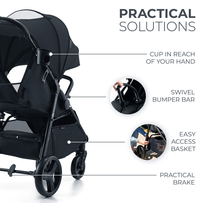 Прогулянкова коляска Kinderkraft Rine Classic Black KSRINE00BLK0000