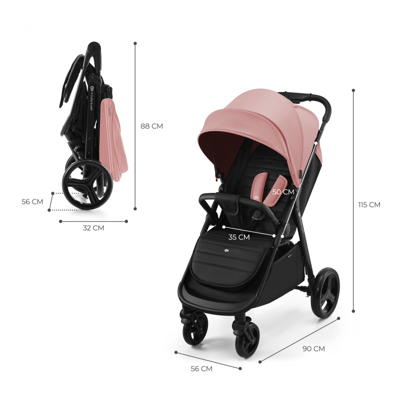 Прогулянкова коляска Kinderkraft Rine Vital Pink KSRINE00PNK0000