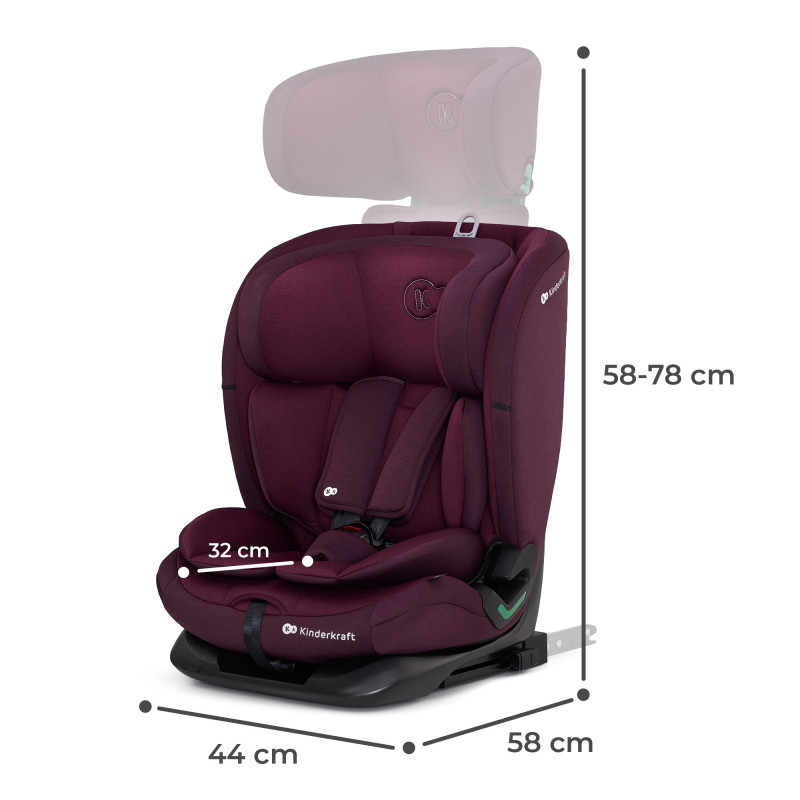 Автокрісло Kinderkraft Oneto3 i-Size Cherry Pearl KCONE300RED0000