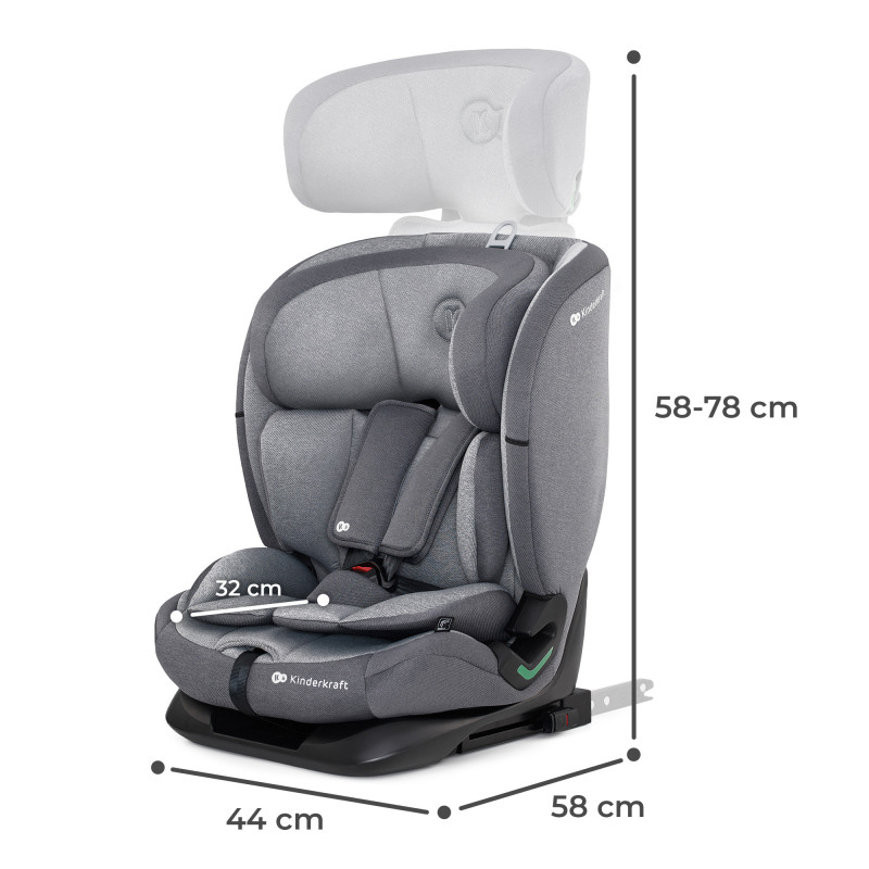 Автокрісло Kinderkraft Oneto3 i-Size Cool Grey KCONE300GRY0000