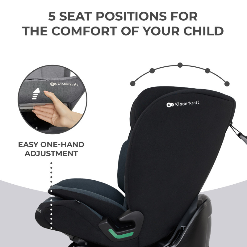 Автокрісло Kinderkraft Oneto3 i-Size Graphite Black KCONE300BLK0000