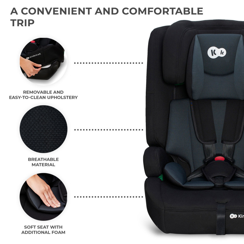 Автокрісло Kinderkraft Safety Fix 2 i-Size Black KCSAFI02BLK0000