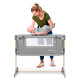Приставне ліжечко-колиска Kinderkraft Neste Grow Light Grey Full Wood KCNEGR00LGR000W