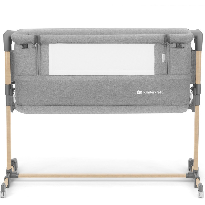 Приставне ліжечко-колиска Kinderkraft Neste Grow Light Grey Full Wood KCNEGR00LGR000W