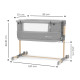 Приставне ліжечко-колиска Kinderkraft Neste Grow Light Grey Full Wood KCNEGR00LGR000W