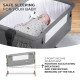Приставне ліжечко-колиска Kinderkraft Neste Grow Light Grey Full Wood KCNEGR00LGR000W