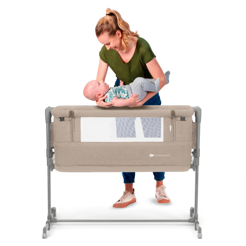 Приставне ліжечко-колиска Kinderkraft Neste Grow Beige KCNEGR00BEG0000