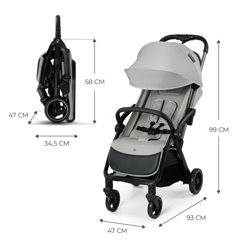 Прогулянкова коляска Kinderkraft Apino Dove Grey KSAPIN00GRY0000