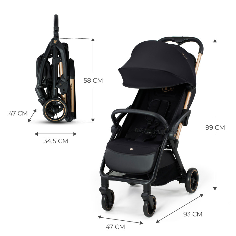 Прогулянкова коляска Kinderkraft Apino Raven Black KSAPIN00BLK0000