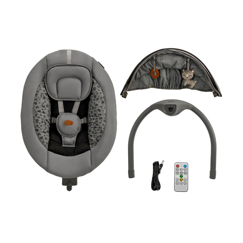 Крісло-гойдалка Kinderkraft Lumi 2 Dark Grey KBLUMI02DGR0000