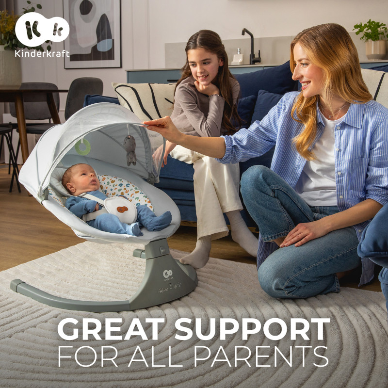Крісло-гойдалка Kinderkraft Lumi 2 Light Grey KBLUMI02LGR0000