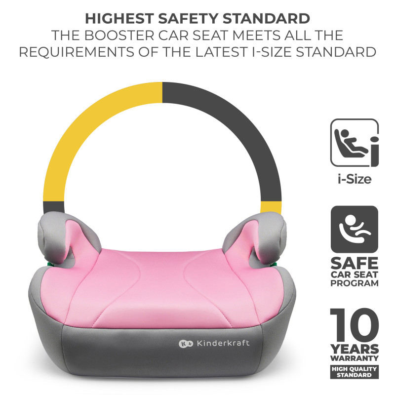 Автокрісло-бустер Kinderkraft i-Boost Pink KCIBOO00PNK0000