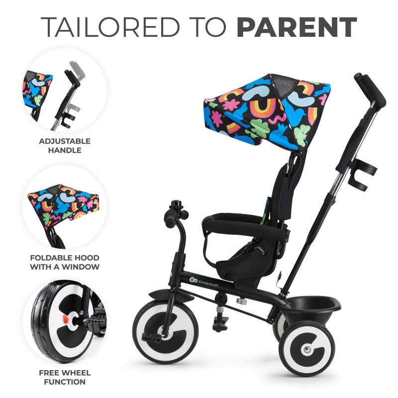Триколісний велосипед Kinderkraft Aston Happy Shapes KRASTO00HAP0000
