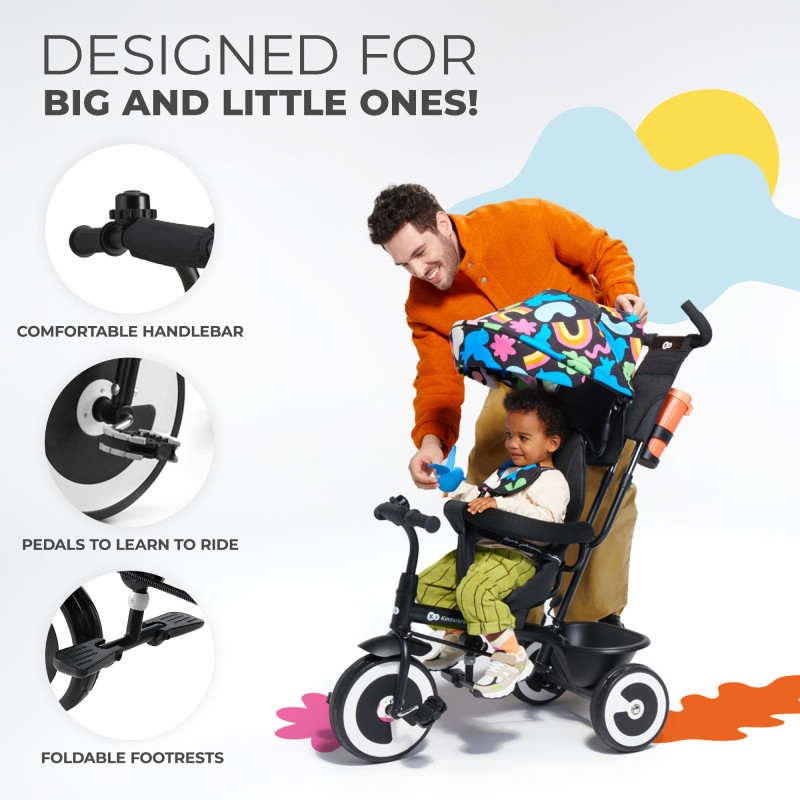 Триколісний велосипед Kinderkraft Aston Happy Shapes KRASTO00HAP0000