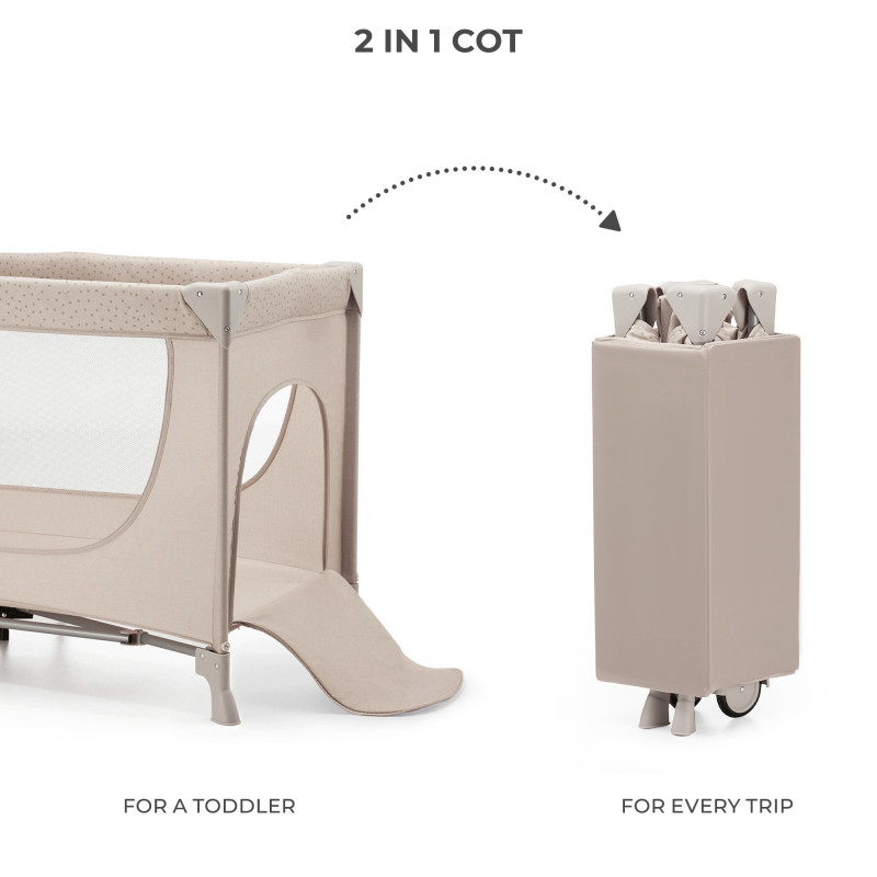 Ліжко-манеж Kinderkraft Joy 2 Beige KLJOY02BEG00000