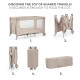 Ліжко-манеж Kinderkraft Joy 2 Beige KLJOY02BEG00000
