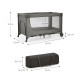 Ліжко-манеж Kinderkraft Joy 2 Dark Grey KLJOY02DGR00000