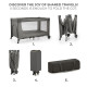 Ліжко-манеж Kinderkraft Joy 2 Dark Grey KLJOY02DGR00000