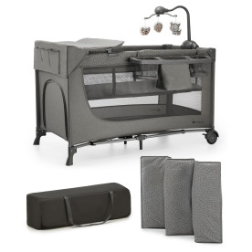 Ліжко-манеж з пеленатором Kinderkraft Joy 2 Dark Grey KLJOY02DGR000AC