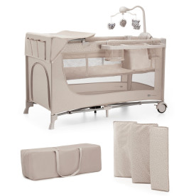 Ліжко-манеж з пеленатором Kinderkraft Joy 2 Beige KLJOY02BEG000AC