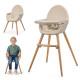 Стільчик для годування 2 в 1 Kinderkraft Fini 2 Beige KHFINI02BEG0000