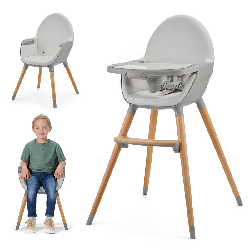 Стільчик для годування 2 в 1 Kinderkraft Fini 2 Grey KHFINI02GRY0000