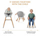 Стільчик для годування 2 в 1 Kinderkraft Fini 2 Grey KHFINI02GRY0000