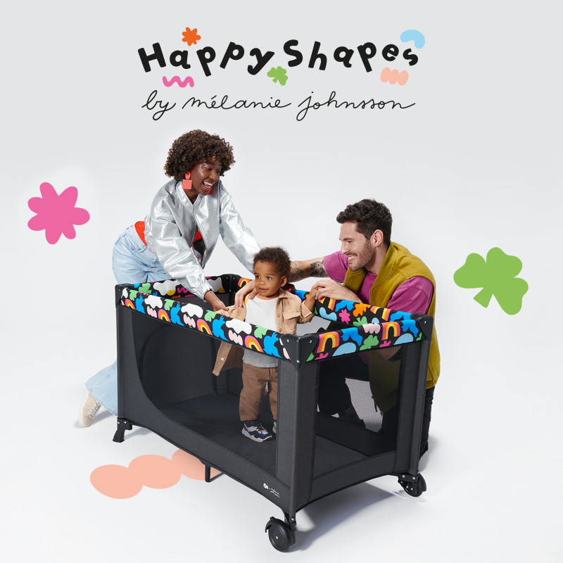 Ліжко-манеж Kinderkraft Joy 2 Happy Shapes KLJOY02HAP00000