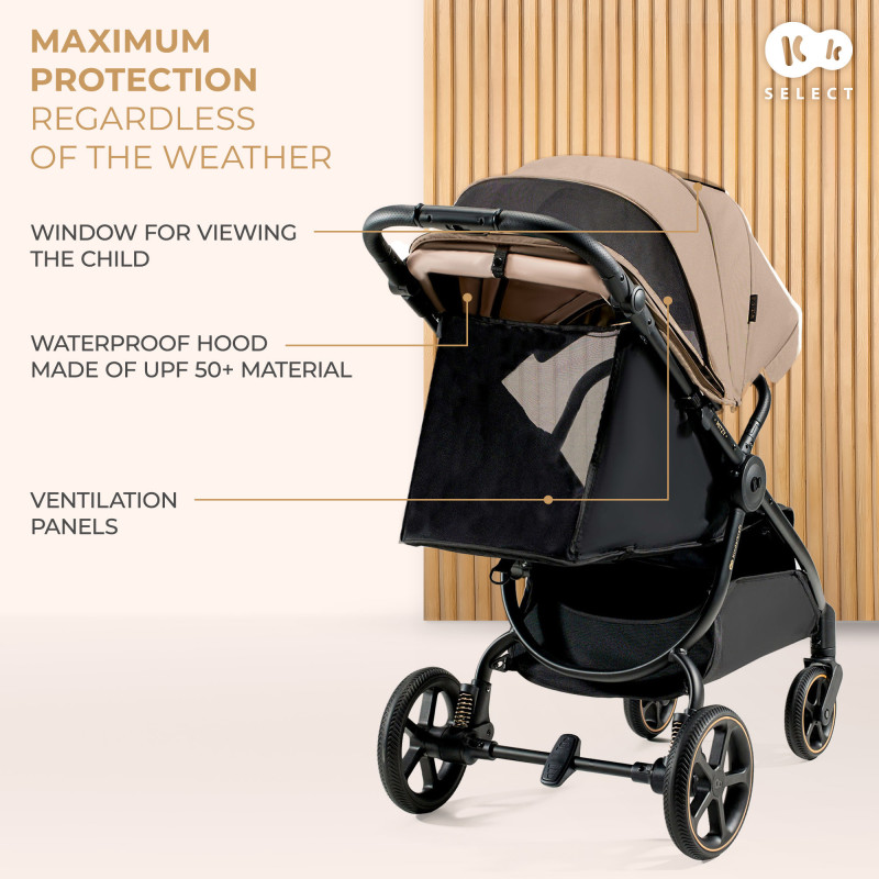 Прогулянкова коляска Kinderkraft Mitzy Linen Beige KSMITZ00BEG0000