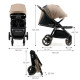 Прогулянкова коляска Kinderkraft Mitzy Linen Beige KSMITZ00BEG0000