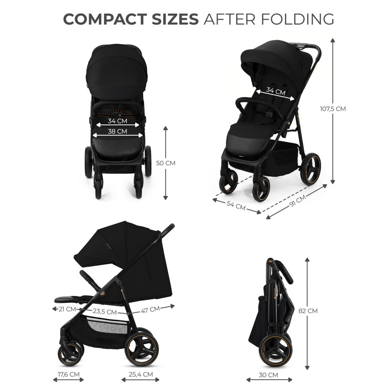 Прогулянкова коляска Kinderkraft Trig 3 Onyx Black KSTRIG03BLK0000