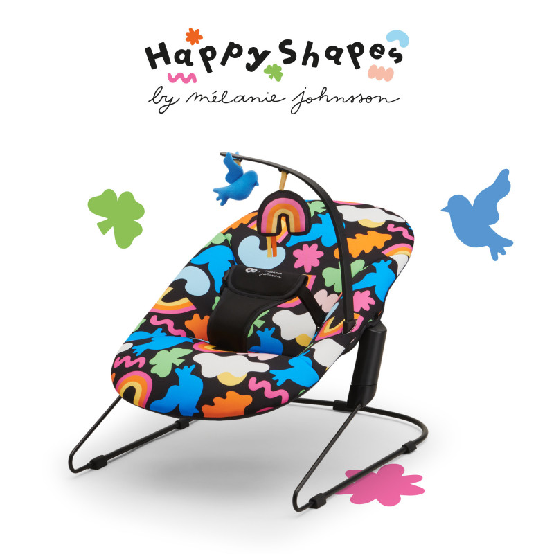 Шезлонг-гойдалка Kinderkraft Calmee Happy Shapes KBCALM00HAP0000