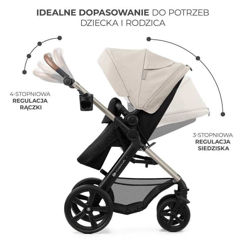 Універсальна коляска 3 в 1 Kinderkraft Moov 2 Moonlight Gray KSMOOV02GRYEV00