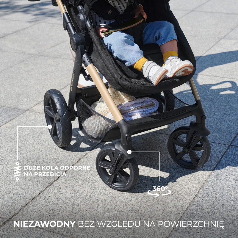 Універсальна коляска 3 в 1 Kinderkraft Moov 2 Sand Beige KSMOOV02BEGEV00