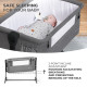 Приставне ліжечко-колиска Kinderkraft Neste Grow Grey Melange KCNEGR00GRY0000